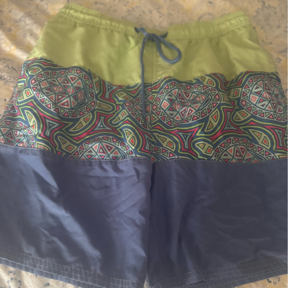Vineyard Vines Kids Swim Trunks - Green and Blue